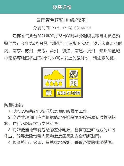 湖南省苏仙区发布暴雨黄色预警