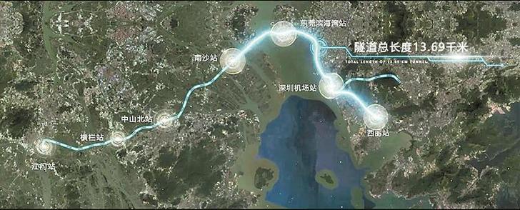 深江铁路开始主体结构施工 建成后深圳与江门可实现1小时内通达