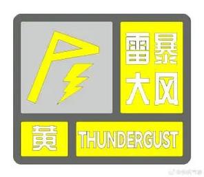 安徽省怀宁县发布大风黄色预警