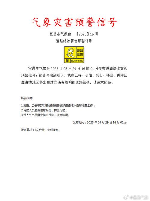 黑龙江省绥滨县发布道路结冰黄色预警