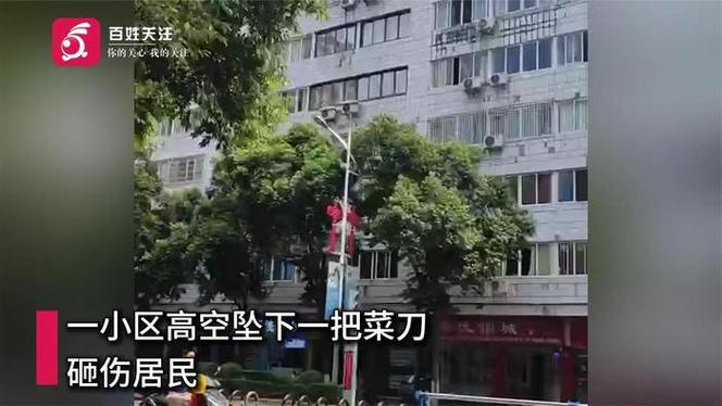 高空抛下的菜刀砸伤小区居民 重庆警方:正全力调查
