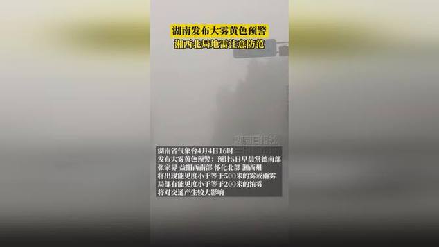 湖南省苏仙区发布大雾黄色预警_7